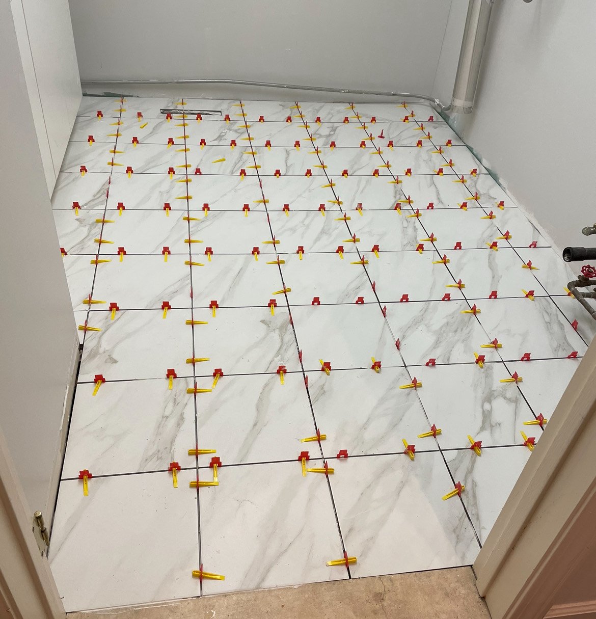 Flooring installation in action